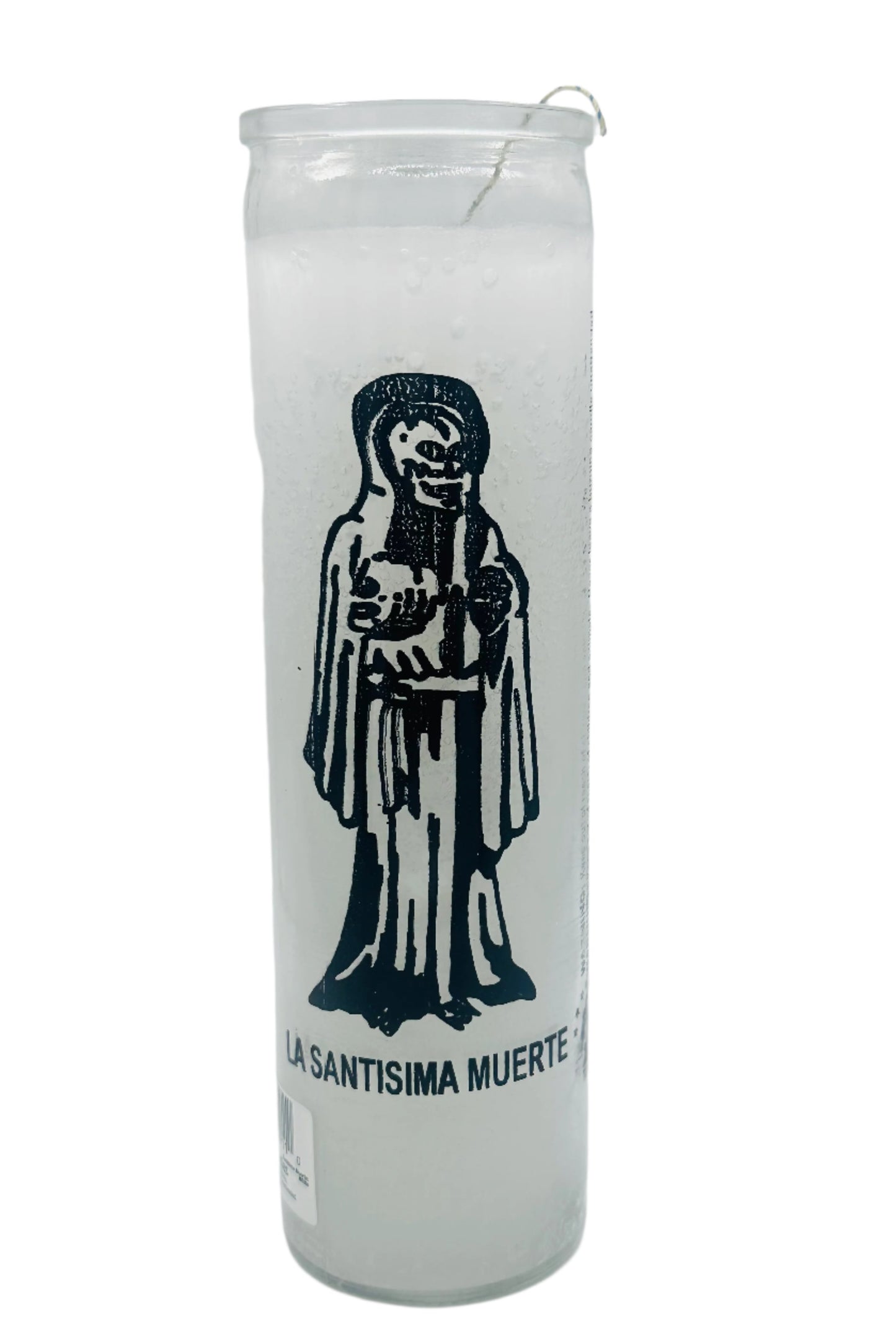 White Santa muerte candle