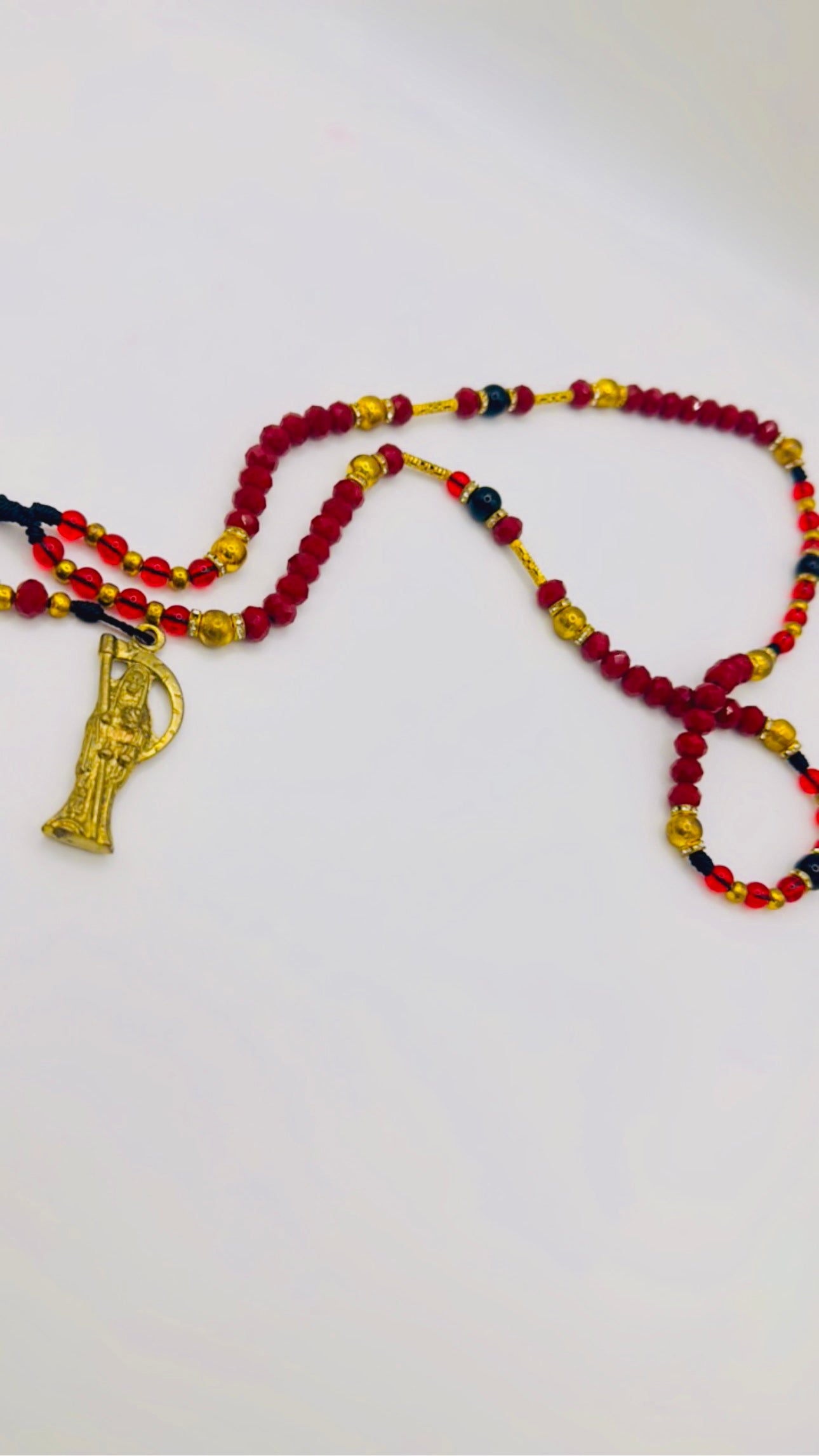 red santa muerte rosary