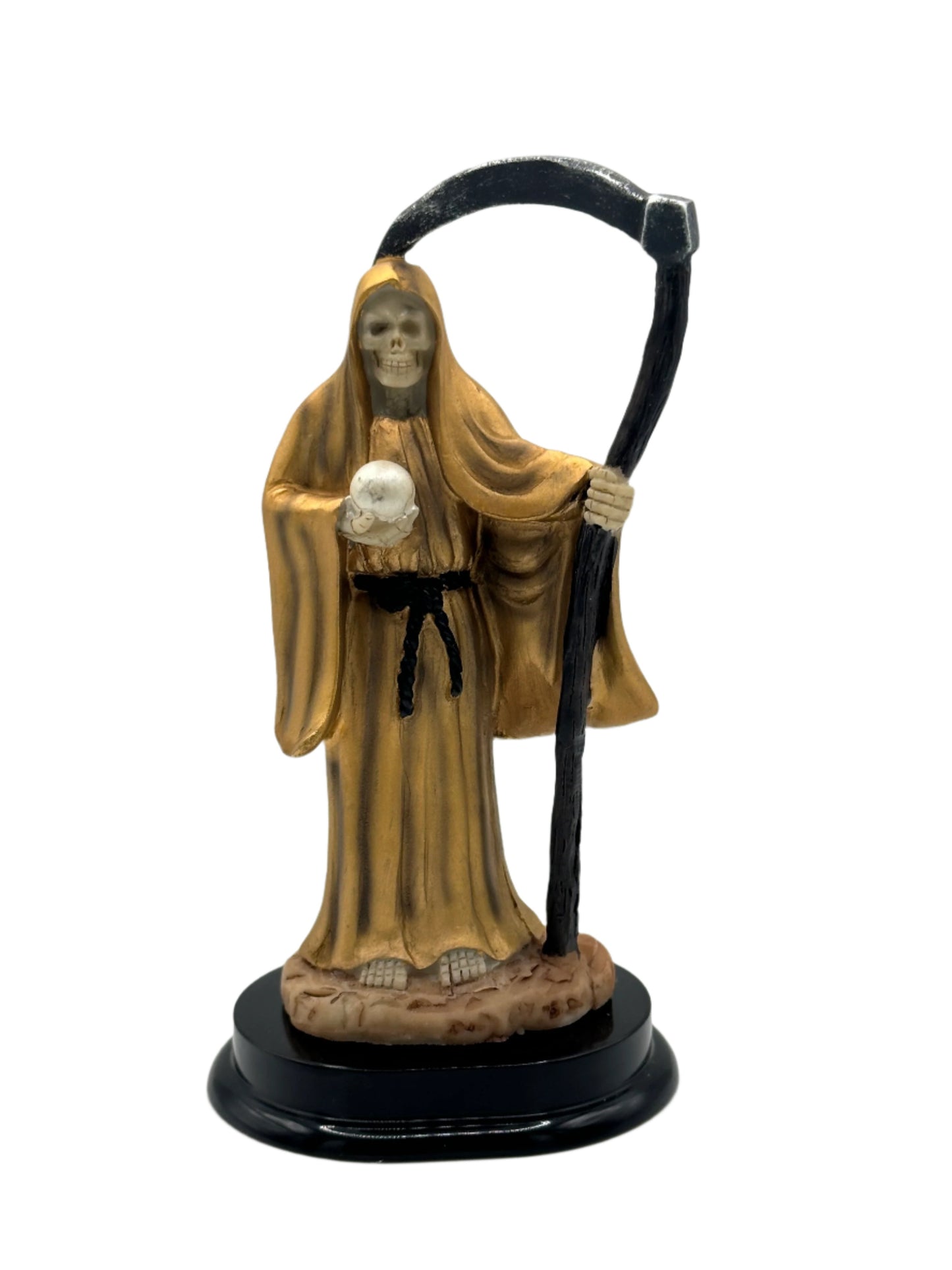 Small gold santa muerte statue