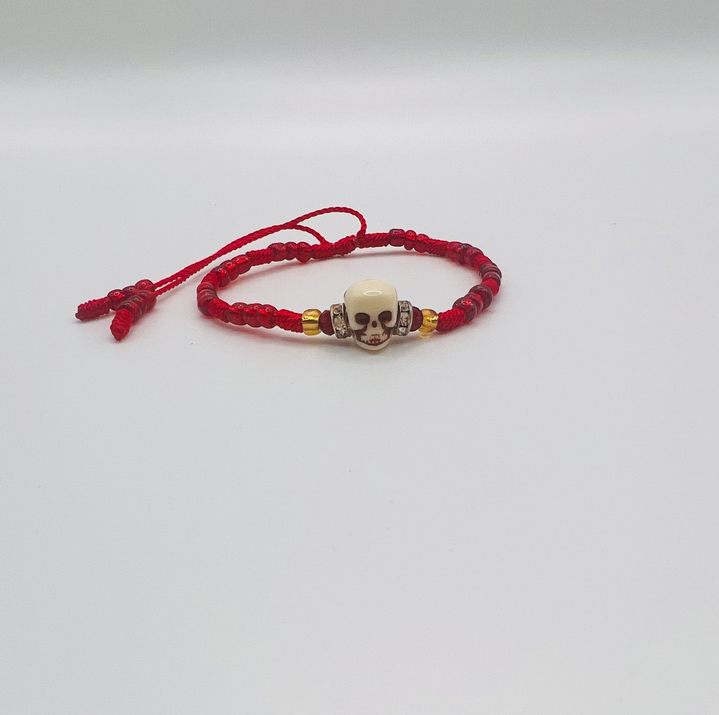 Red Santa muerte bracelet