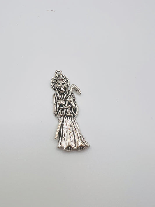 Santa Muerte pendant metal