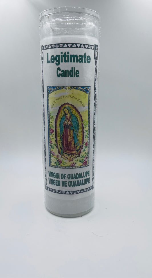 Virgen de guadalupe candle